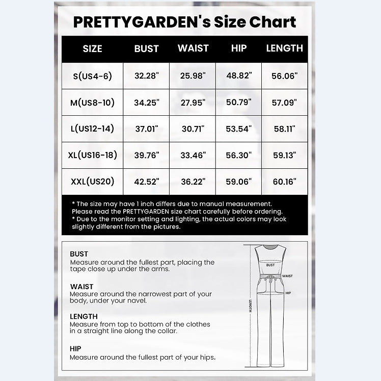 Women's Sleeveless Solid Color Casual Jumpsuit