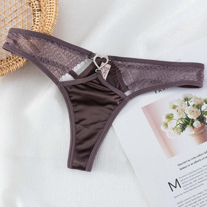 Women's Low Waist Lace Light And Soft T-shaped Panties
