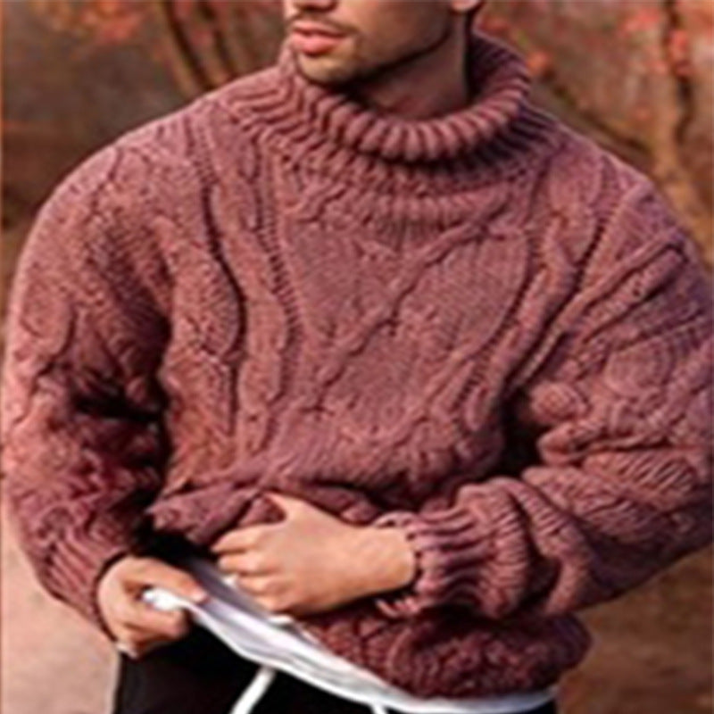 Turtleneck knitted jacket autumn and winter sweater