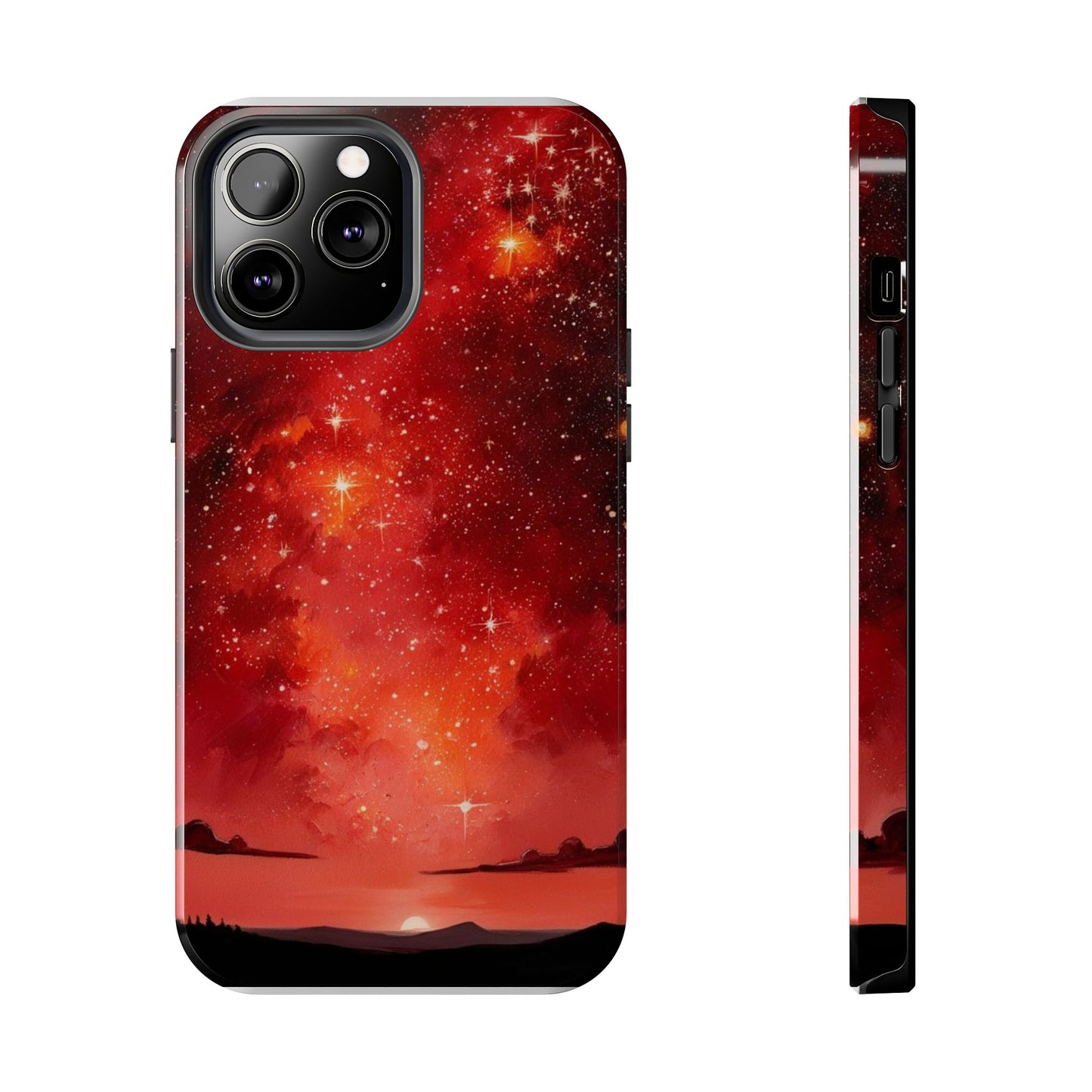 Phone Case - Cielo Rojo Estrellado Starry Sky Design