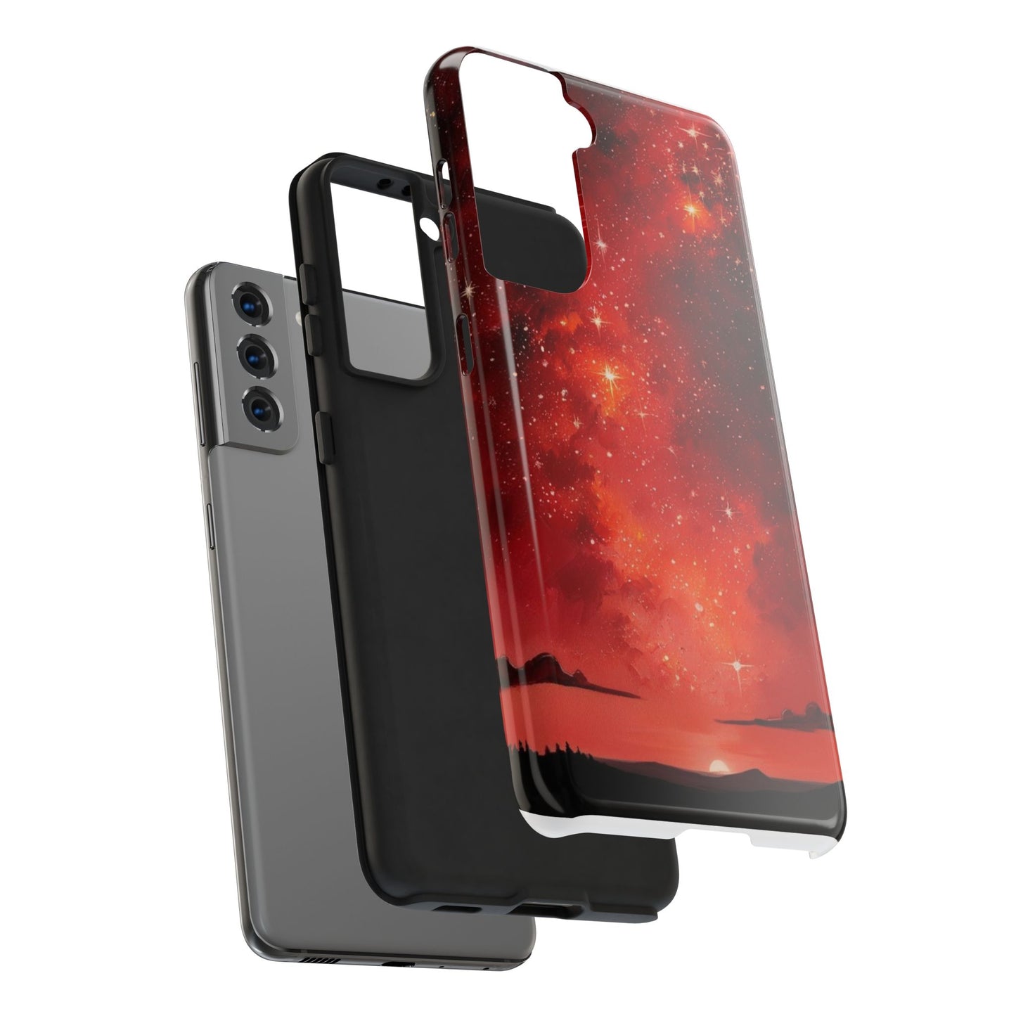 Phone Case - Cielo Rojo Estrellado Starry Sky Design