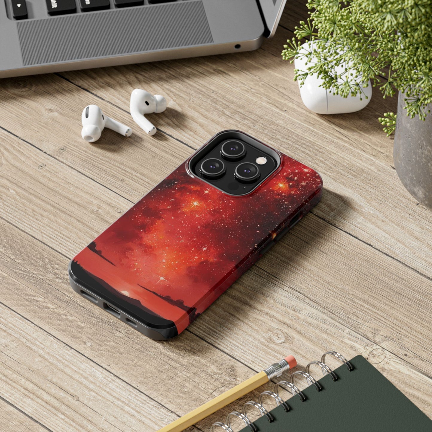 Phone Case - Cielo Rojo Estrellado Starry Sky Design