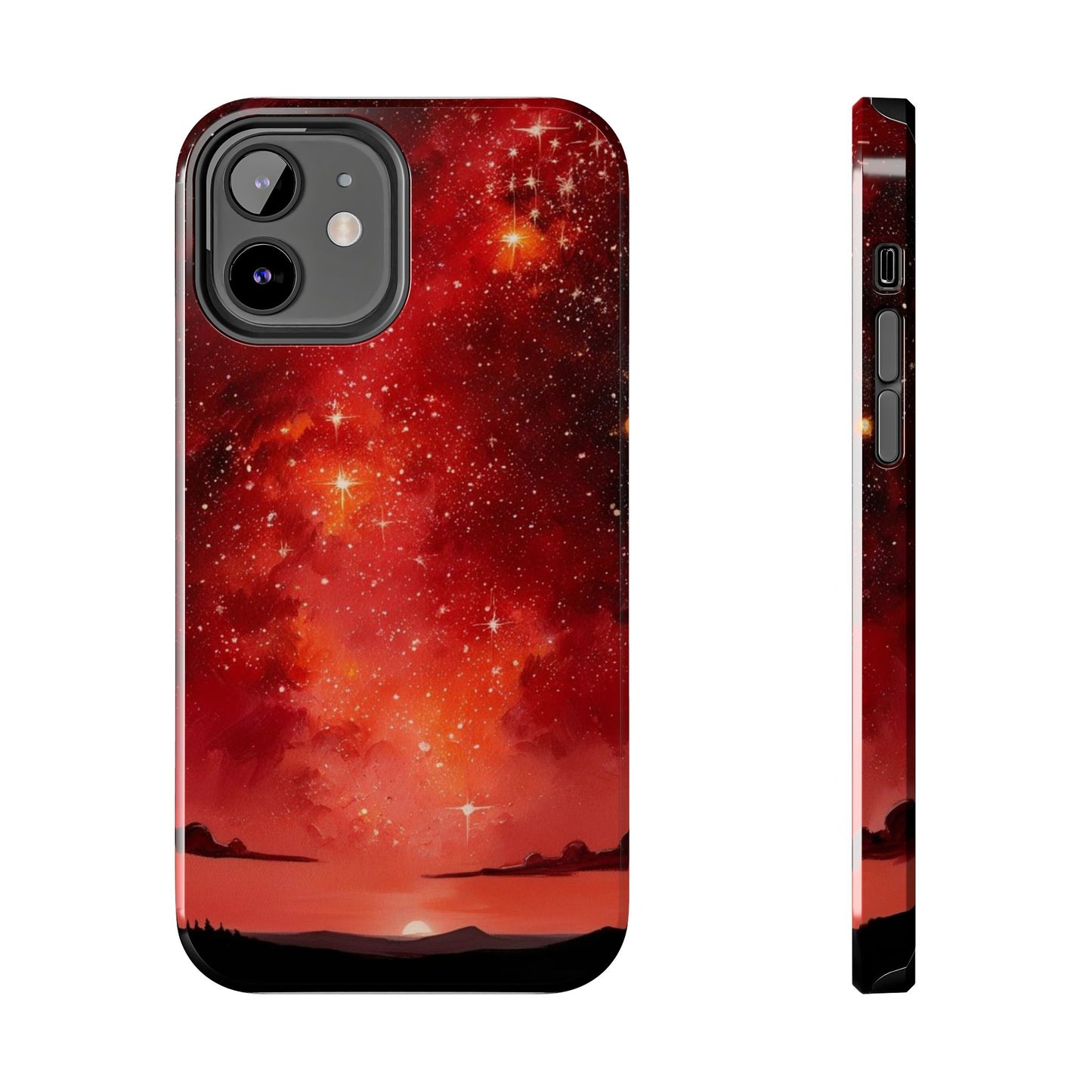 Phone Case - Cielo Rojo Estrellado Starry Sky Design