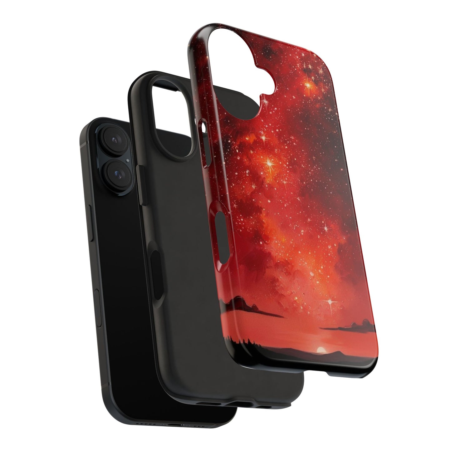 Phone Case - Cielo Rojo Estrellado Starry Sky Design
