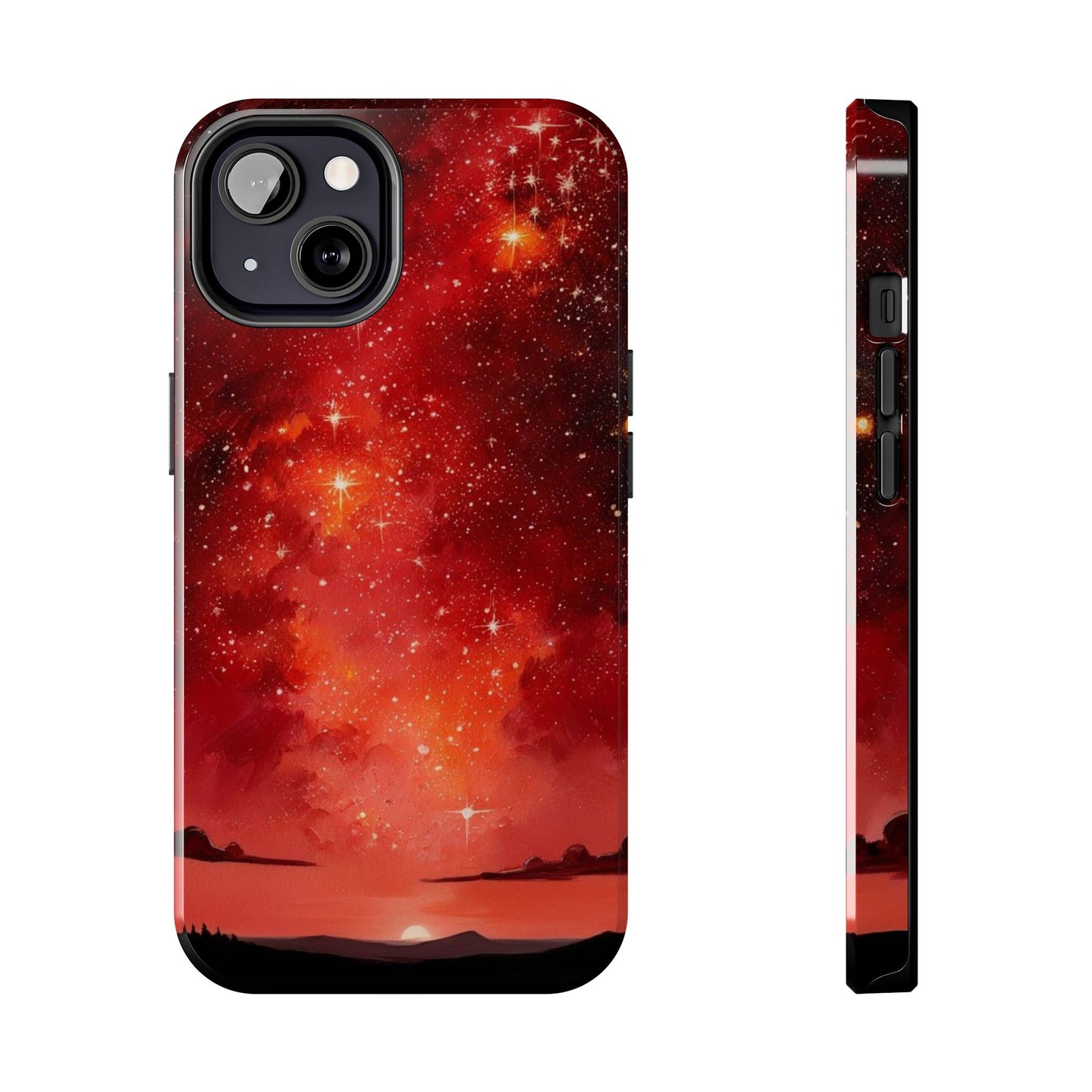 Phone Case - Cielo Rojo Estrellado Starry Sky Design