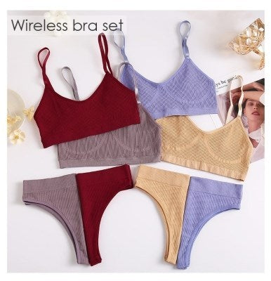 High Waist Elastic Women Underwear Bra Ice Silk Female Girls