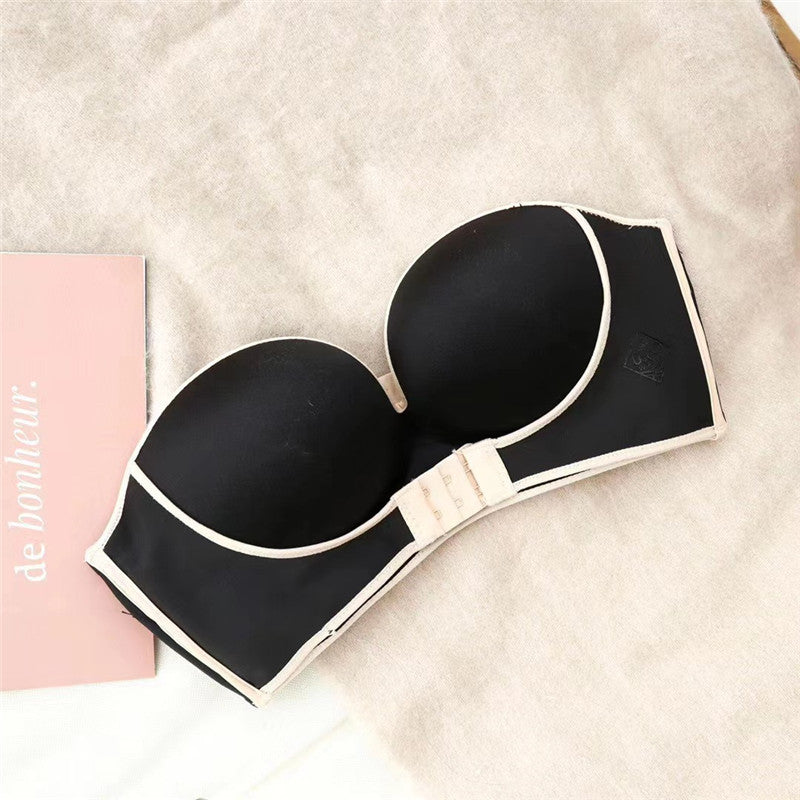 Underwear Skin-friendly Small Chest Gathered Adjustable Front Button Bra