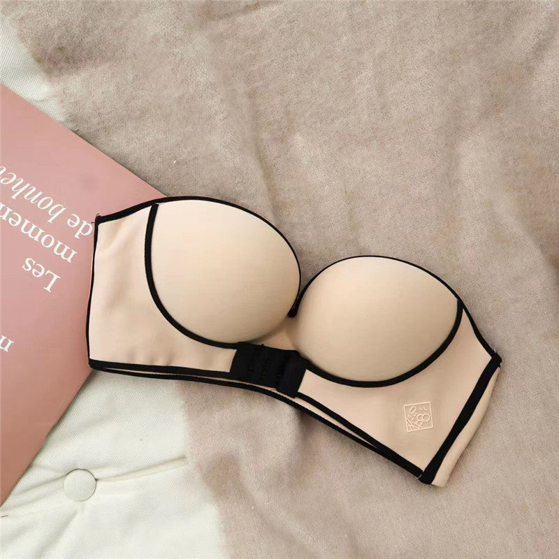 Underwear Skin-friendly Small Chest Gathered Adjustable Front Button Bra