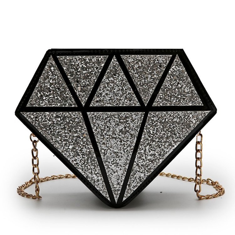 Foreign Trade New Style Laser Sequin Diamond Handbags Personality Reflective Fashion Chain Pu Shoulder Messenger Bag