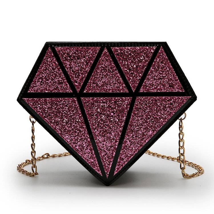 Foreign Trade New Style Laser Sequin Diamond Handbags Personality Reflective Fashion Chain Pu Shoulder Messenger Bag