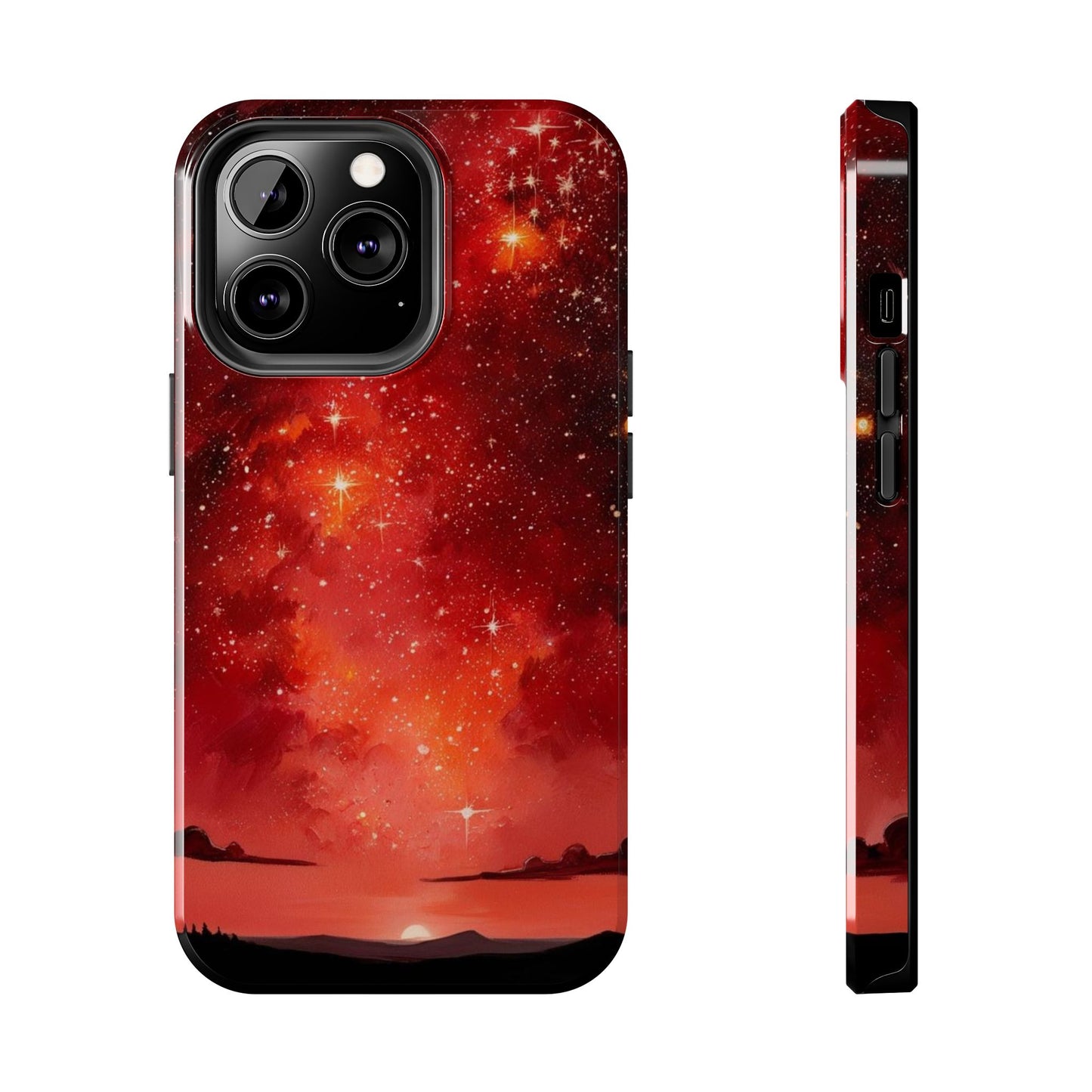 Phone Case - Cielo Rojo Estrellado Starry Sky Design