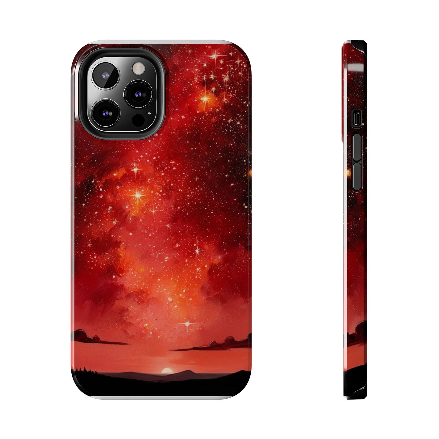 Phone Case - Cielo Rojo Estrellado Starry Sky Design
