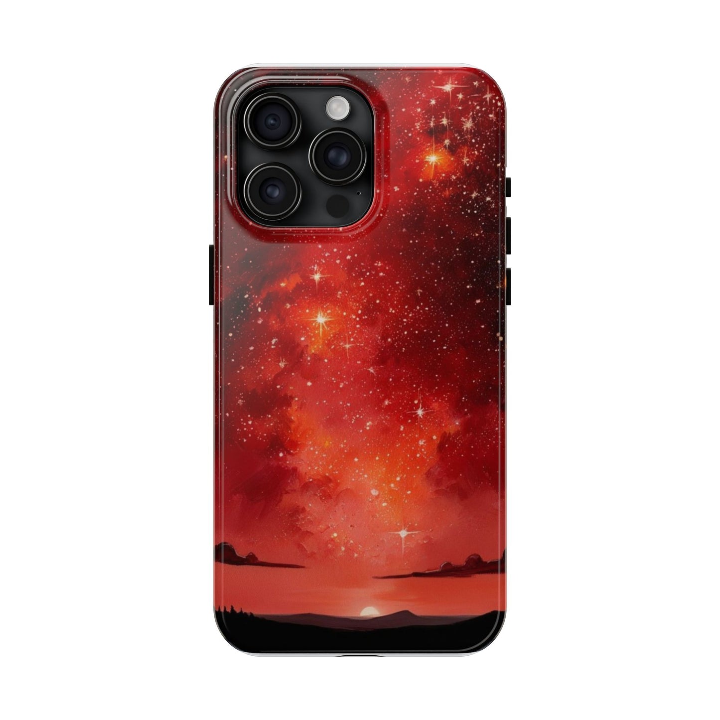 Phone Case - Cielo Rojo Estrellado Starry Sky Design