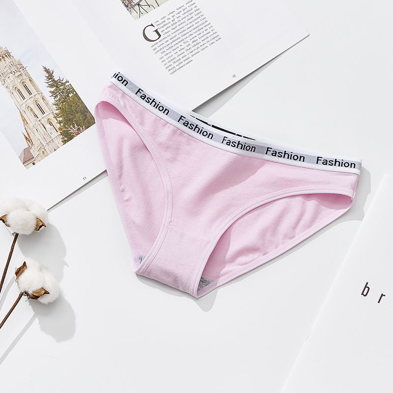 Comfortable Low Waist Underwear Women's Pure Cotton Fashion Letters
