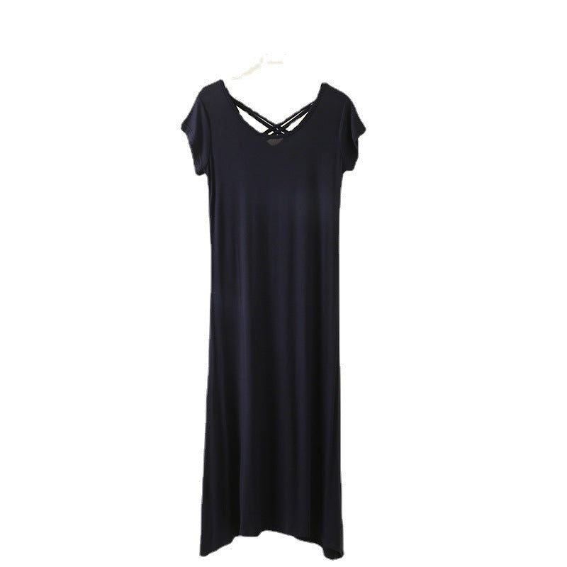 Women's Fashion Loose Modal Short-sleeved Dress