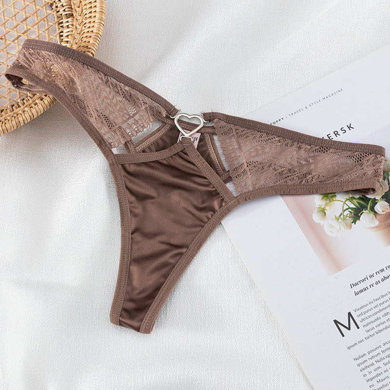 Women's Low Waist Lace Light And Soft T-shaped Panties