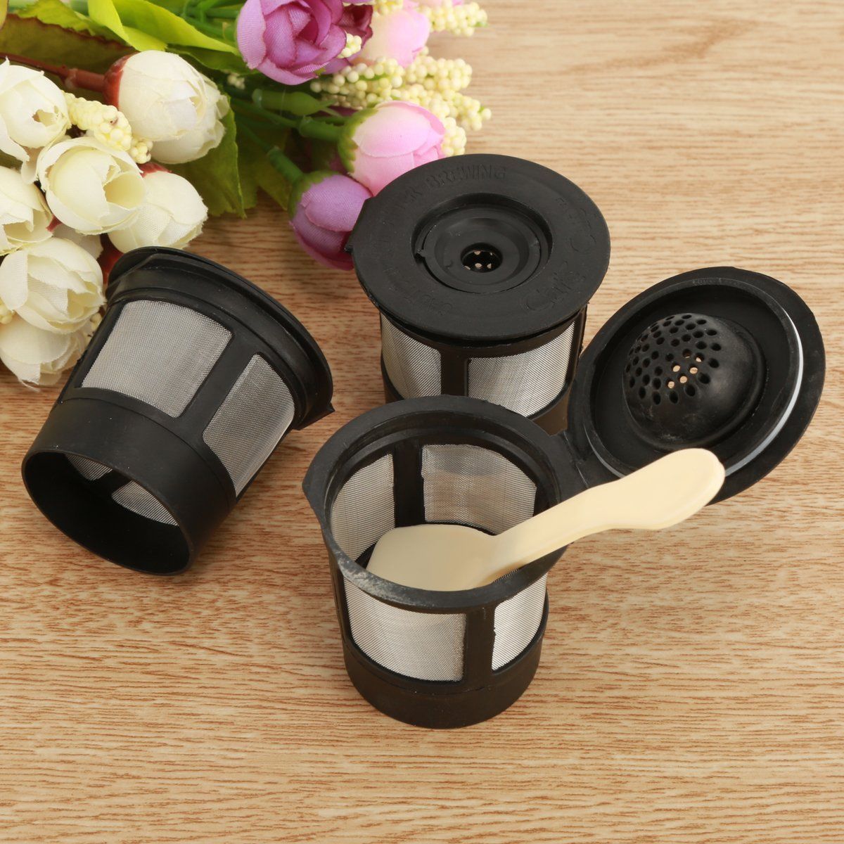 3 Pcs Reusable Refillable K-Cup Coffee Filter Pod