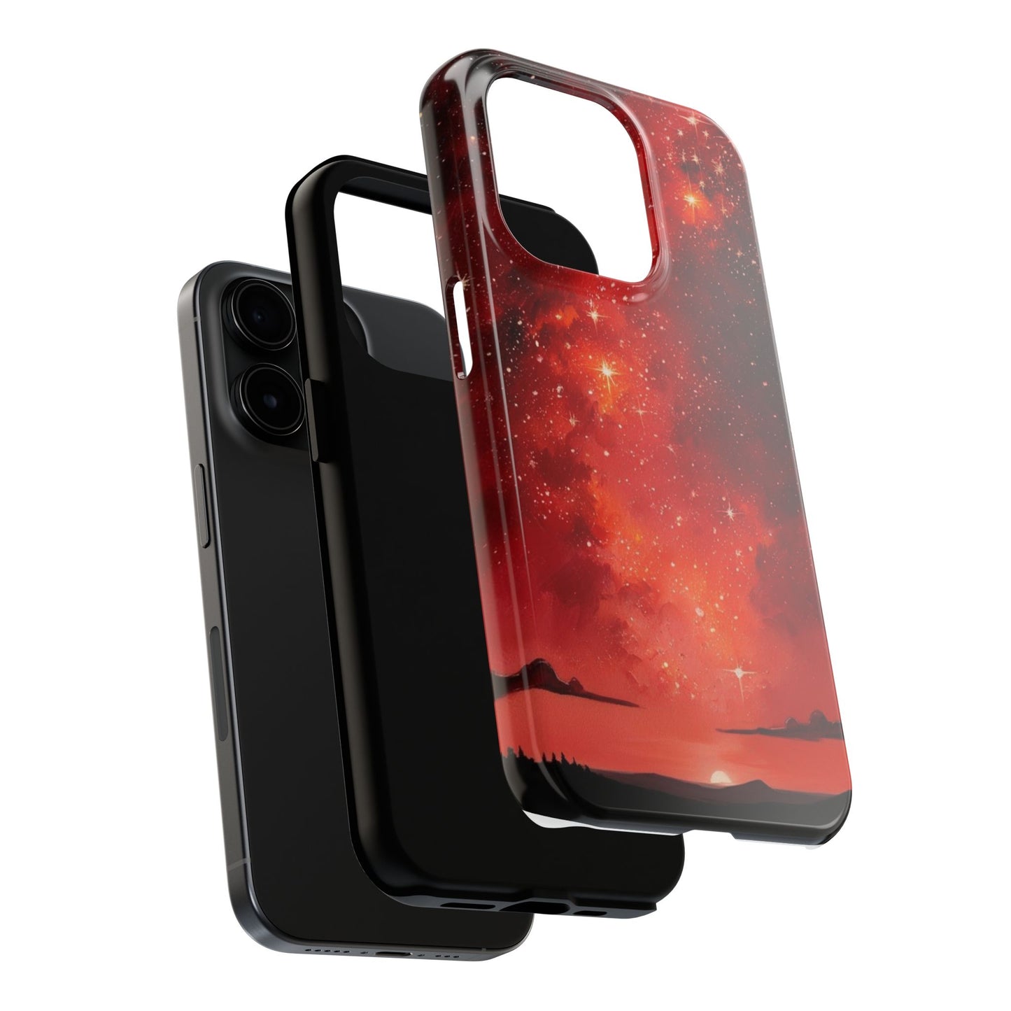 Phone Case - Cielo Rojo Estrellado Starry Sky Design