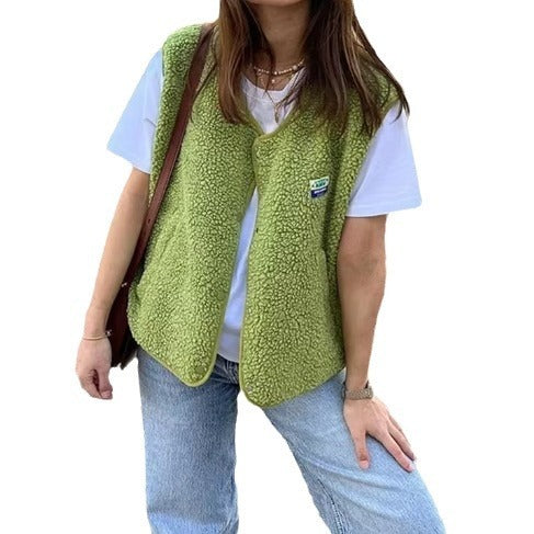 Fashion Women's Loose Single-breasted Vest Jacket