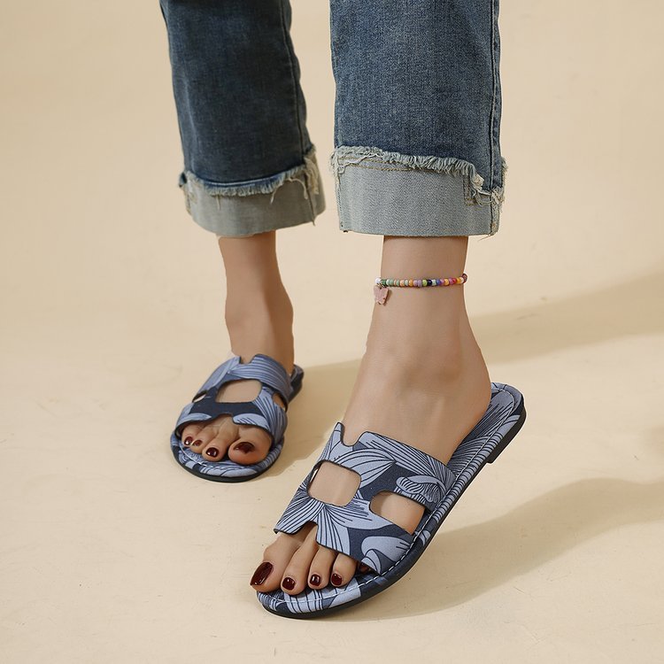 Fashionable Women's Flat Slippers Classic Sandals Candy Color