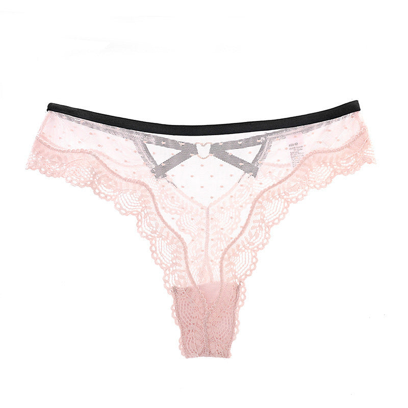 Women's thong with lace trim