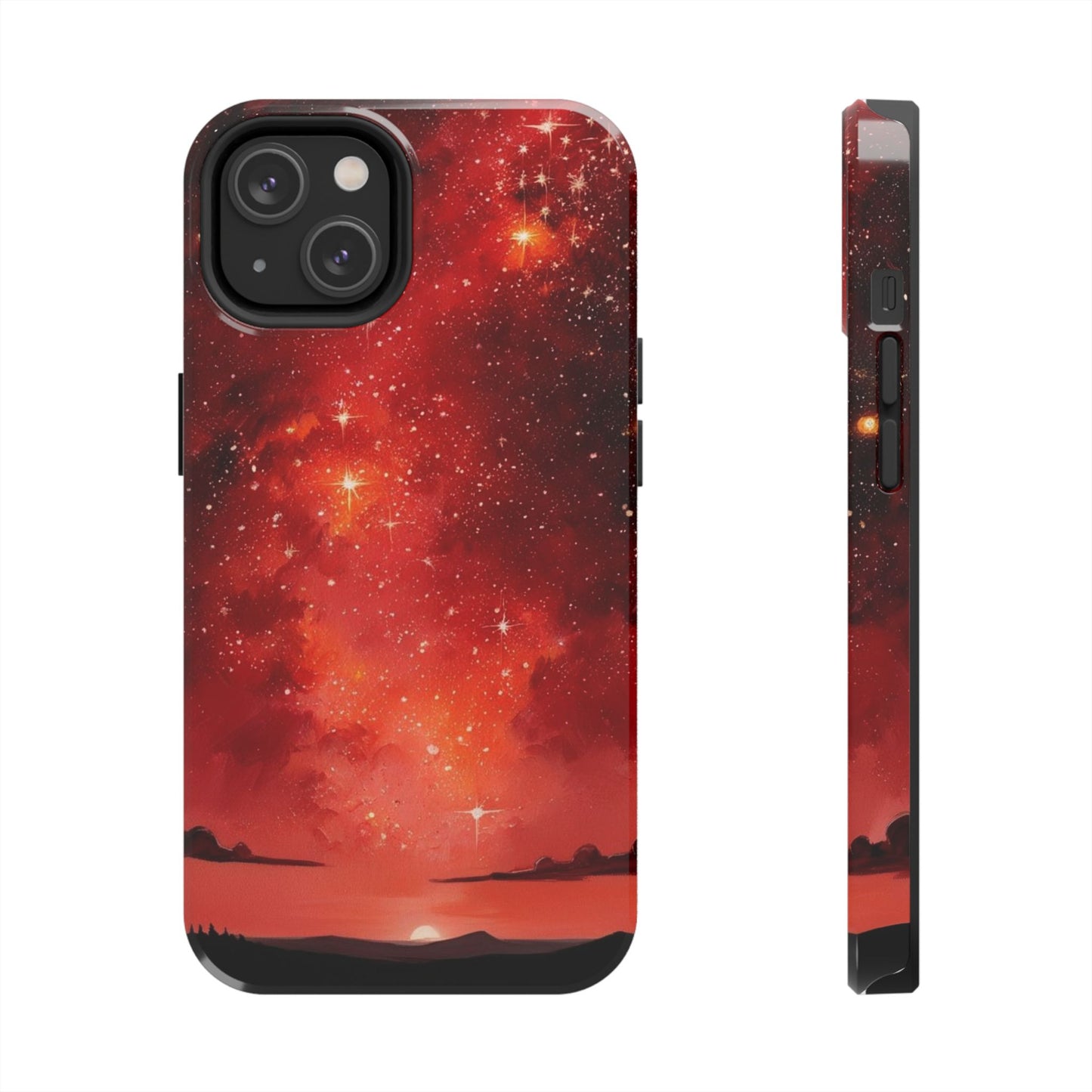 Phone Case - Cielo Rojo Estrellado Starry Sky Design