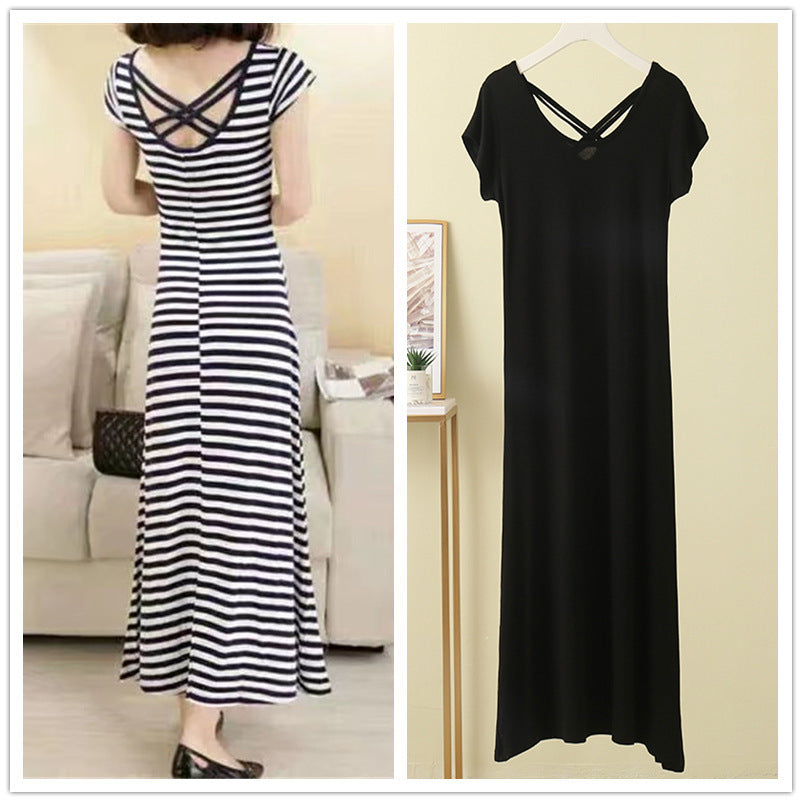Women's Fashion Loose Modal Short-sleeved Dress