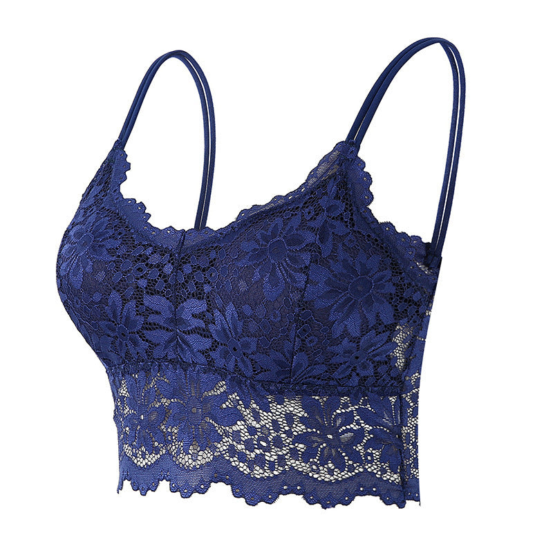 Top Women's Anti-exposure Lace Beautiful Back Spaghetti Straps Chest Wrap Underwear Women's Tube Top Vest Thin