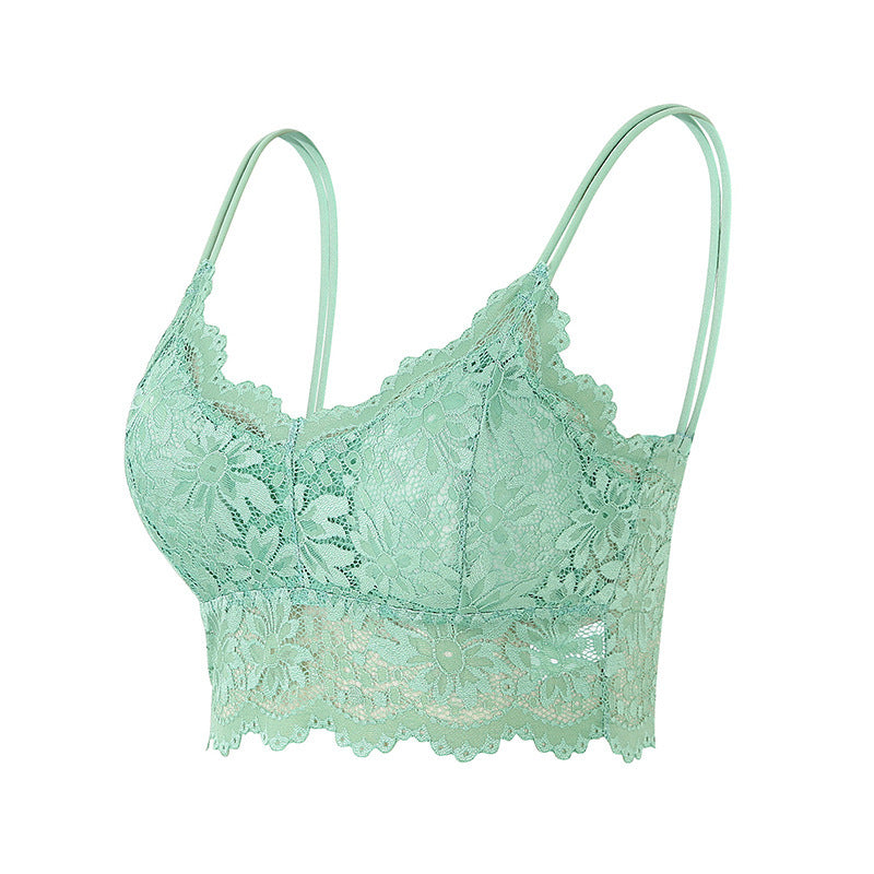 Top Women's Anti-exposure Lace Beautiful Back Spaghetti Straps Chest Wrap Underwear Women's Tube Top Vest Thin