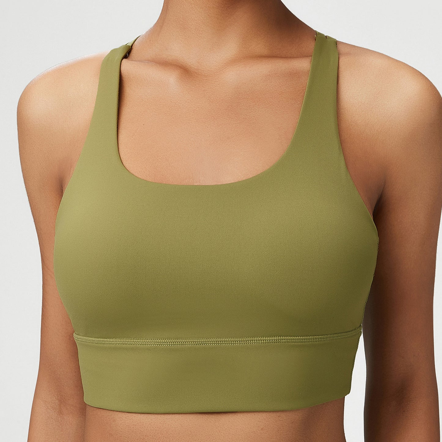 Seamless Liquid Glue Shoulder Strap Sports Underwear For Women