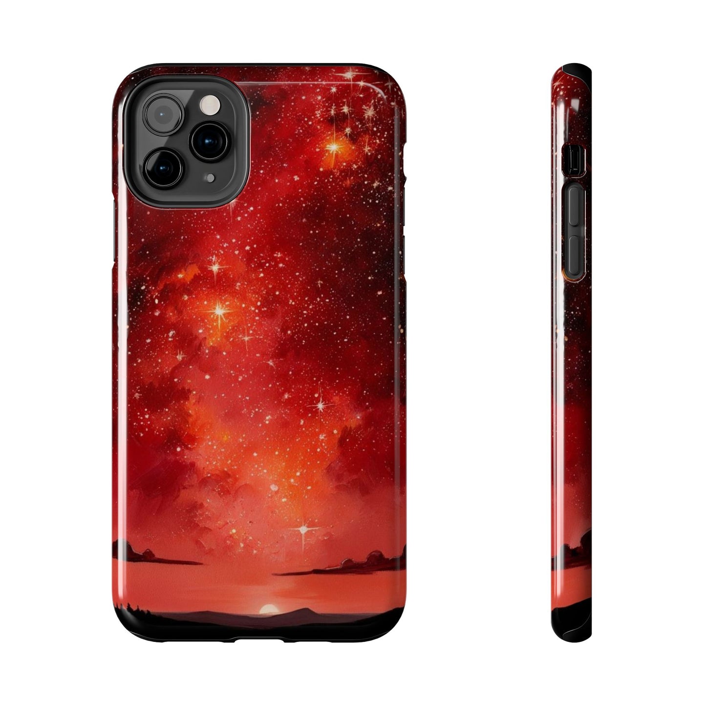 Phone Case - Cielo Rojo Estrellado Starry Sky Design