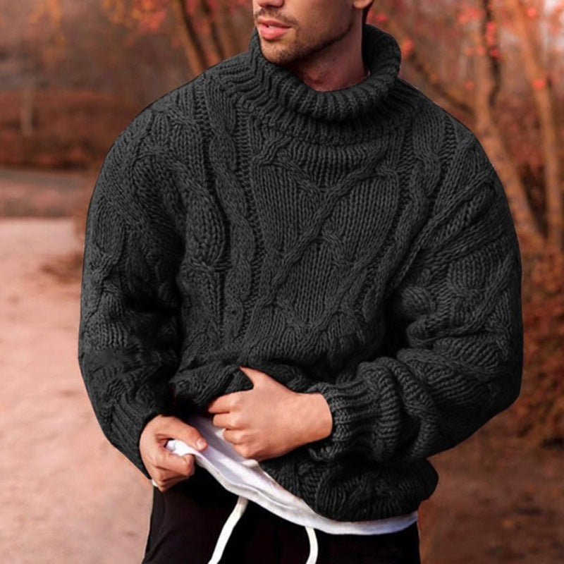 Turtleneck knitted jacket autumn and winter sweater
