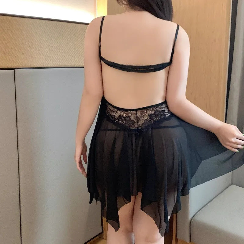 Sleeveless Split Seduction Nightdress Pajamas Suit