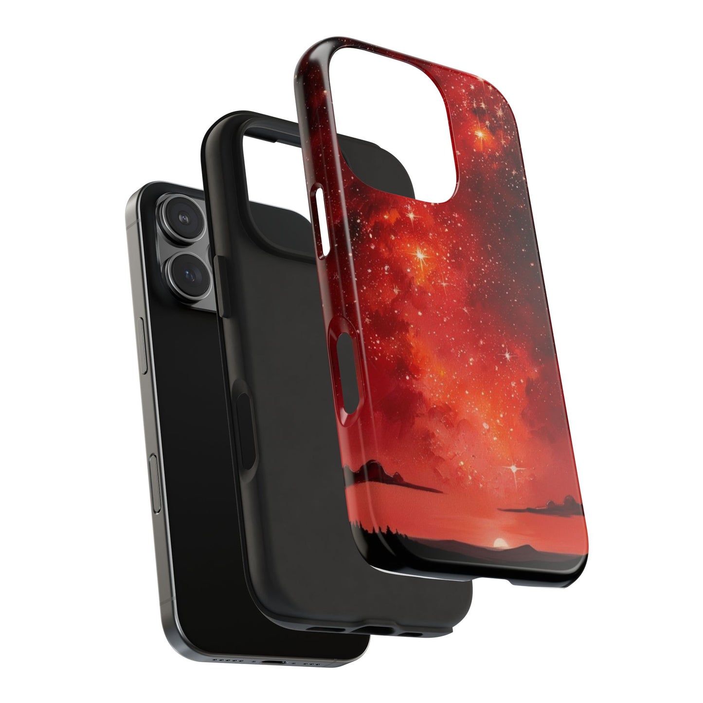 Phone Case - Cielo Rojo Estrellado Starry Sky Design