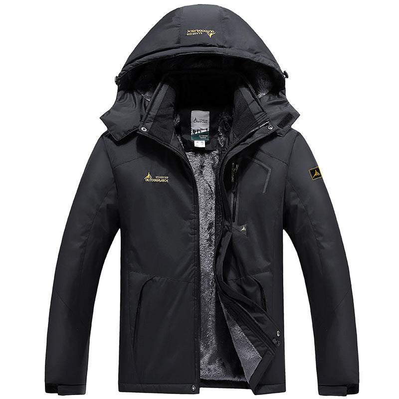 Female Shell Jacket Plus Size Fleece-lined Thicker Windproof Riding