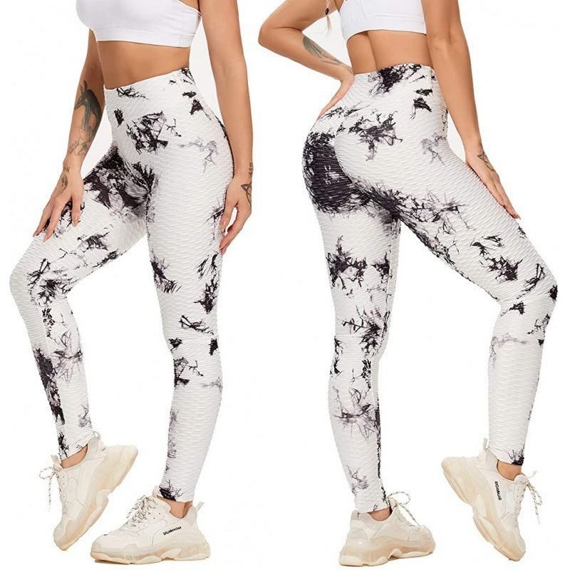 Tie-dye Jacquard Bubble Ladies Yoga Pants