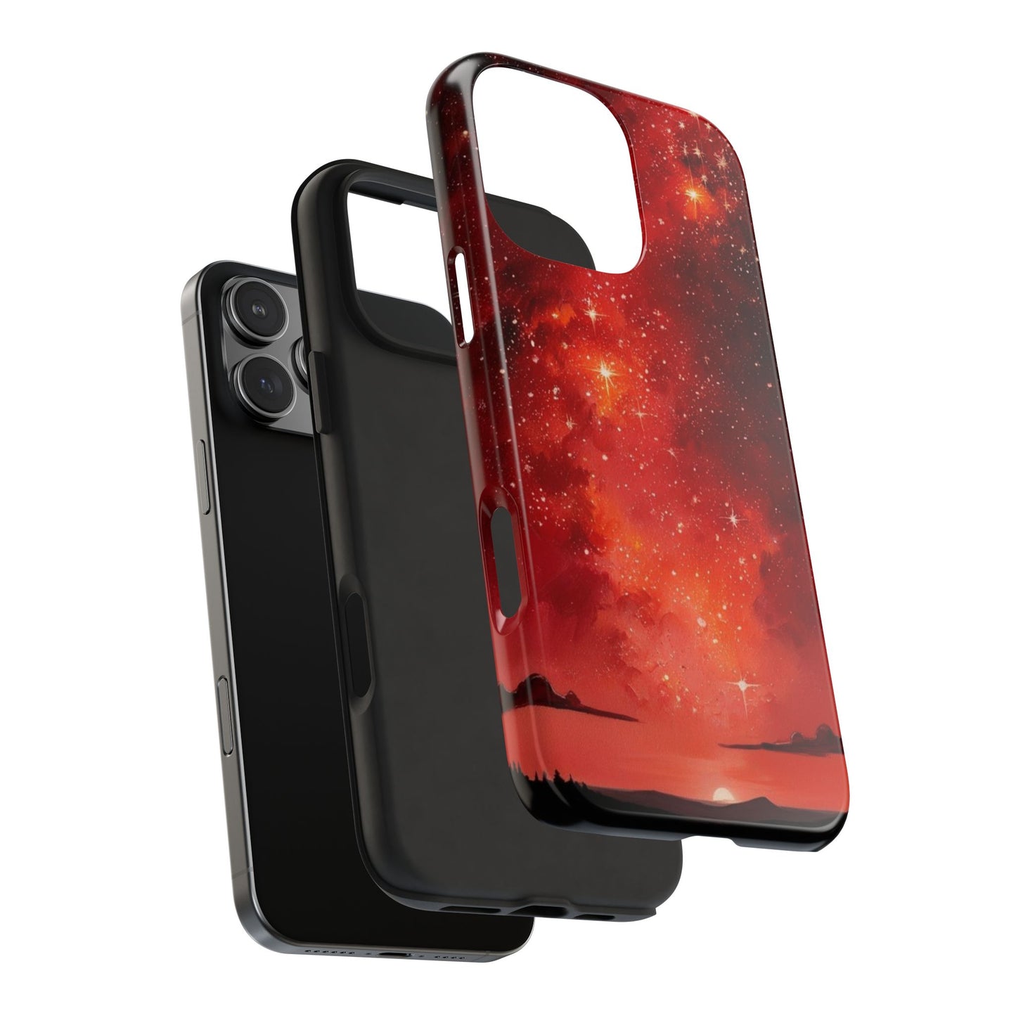 Phone Case - Cielo Rojo Estrellado Starry Sky Design