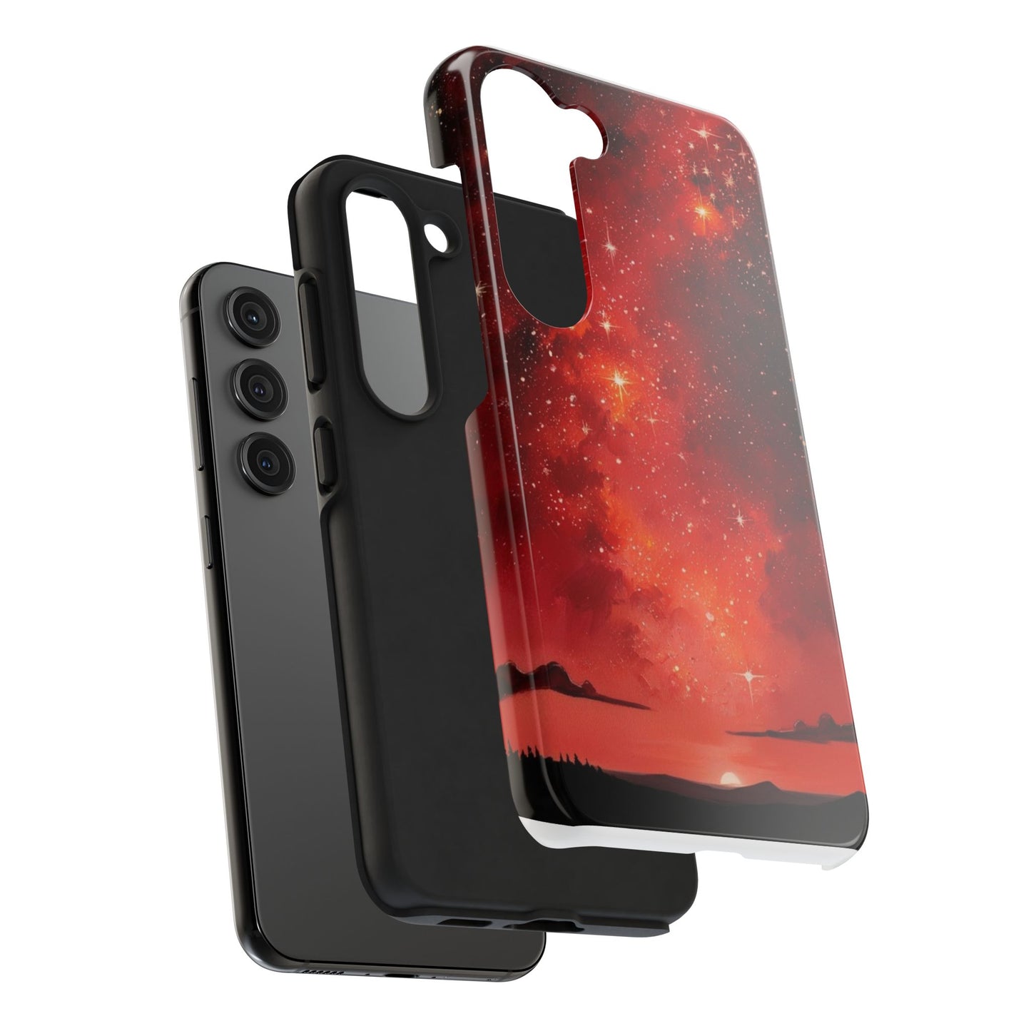Phone Case - Cielo Rojo Estrellado Starry Sky Design