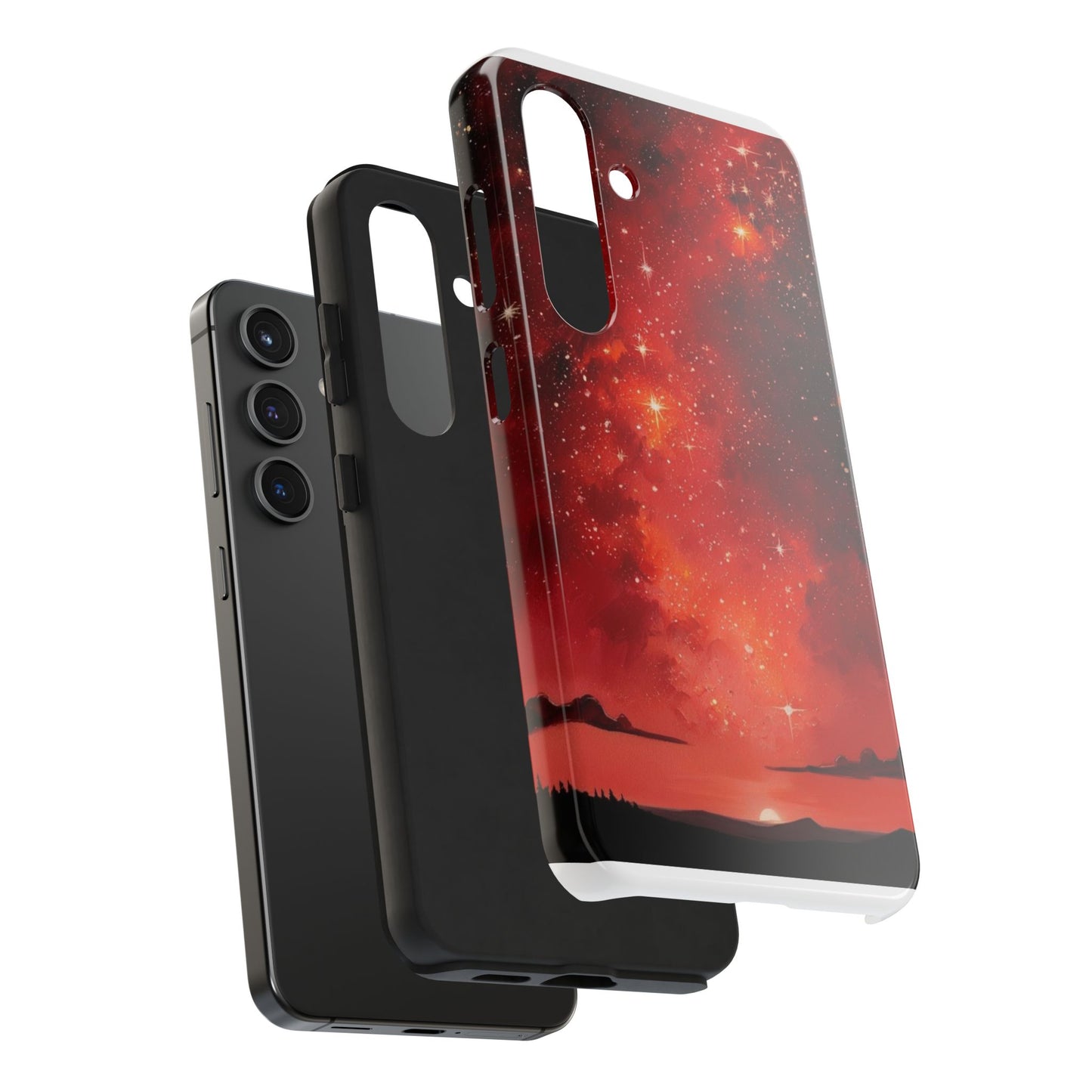 Phone Case - Cielo Rojo Estrellado Starry Sky Design