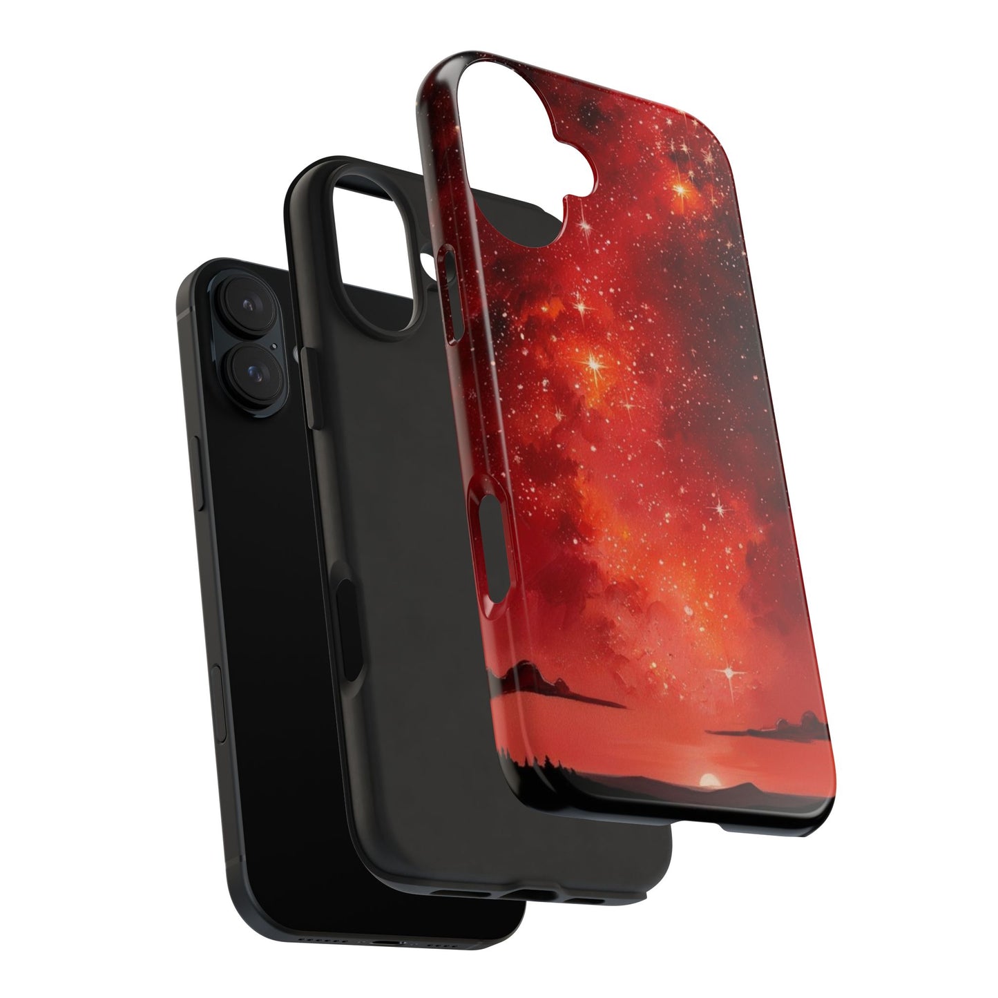 Phone Case - Cielo Rojo Estrellado Starry Sky Design