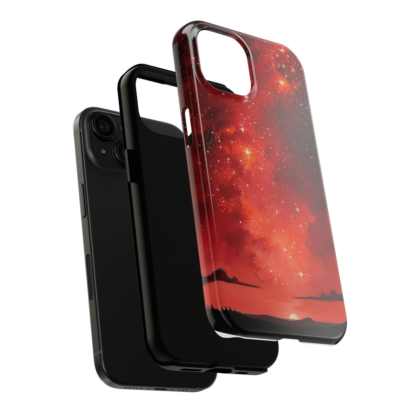 Phone Case - Cielo Rojo Estrellado Starry Sky Design