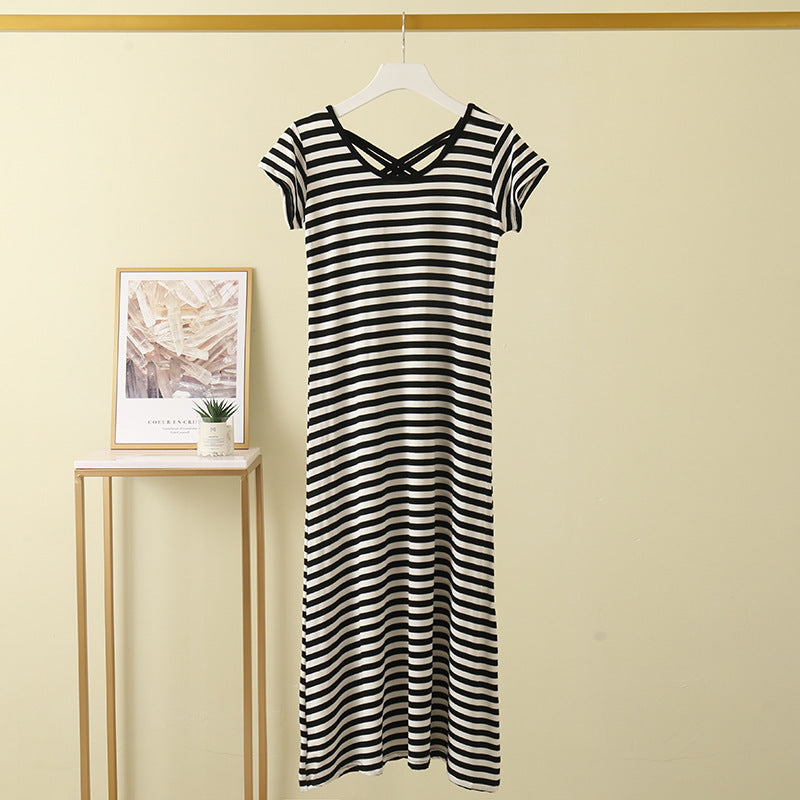 Women's Fashion Loose Modal Short-sleeved Dress