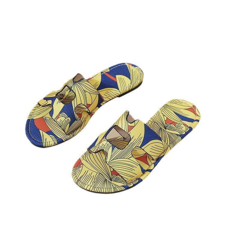 Fashionable Women's Flat Slippers Classic Sandals Candy Color