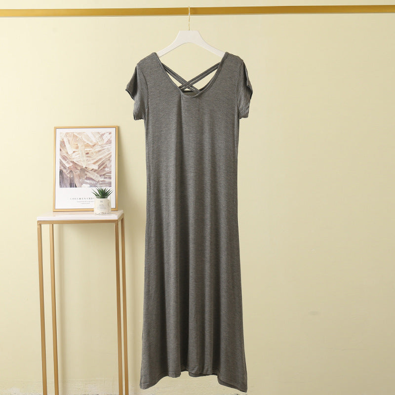 Women's Fashion Loose Modal Short-sleeved Dress