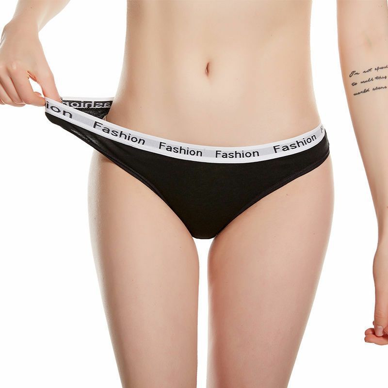 Comfortable Low Waist Underwear Women's Pure Cotton Fashion Letters