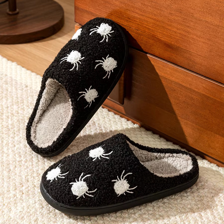 New Halloween Slippers Women's Thick Bottom Winter Home