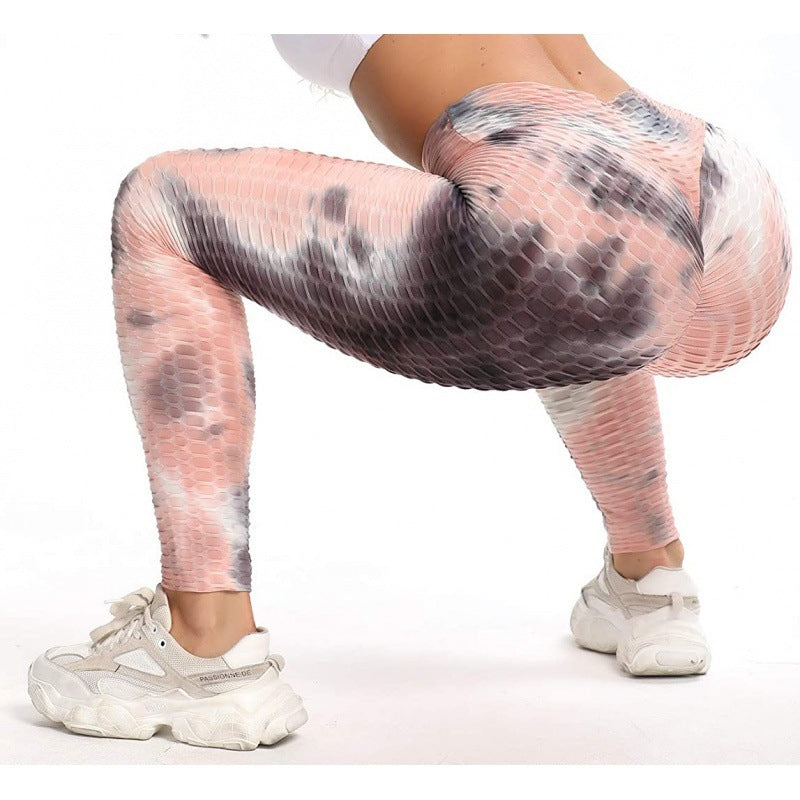 Tie-dye Jacquard Bubble Ladies Yoga Pants