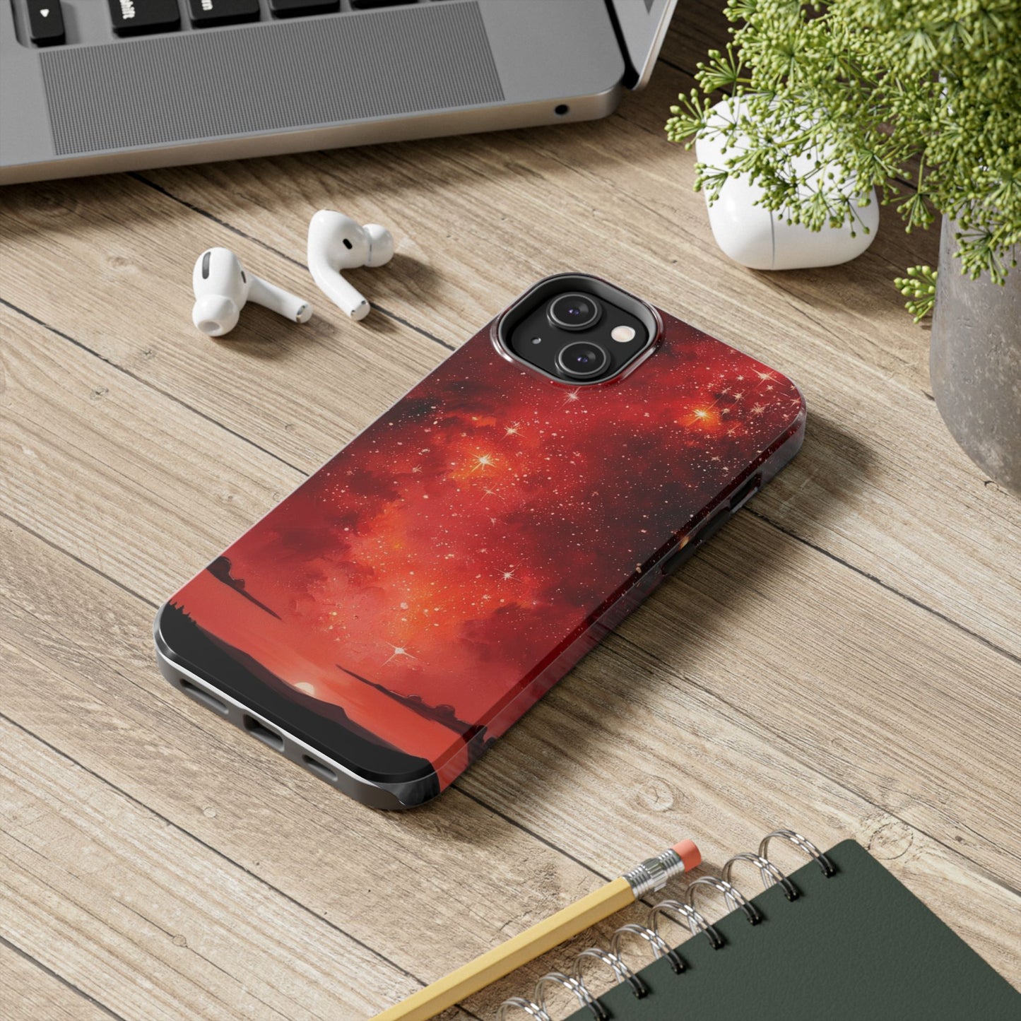 Phone Case - Cielo Rojo Estrellado Starry Sky Design