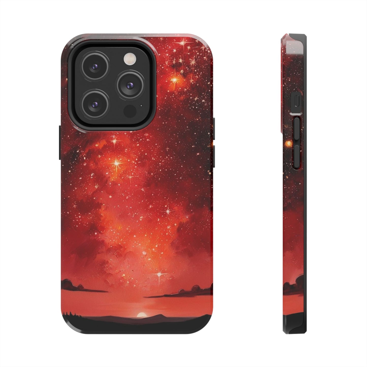 Phone Case - Cielo Rojo Estrellado Starry Sky Design