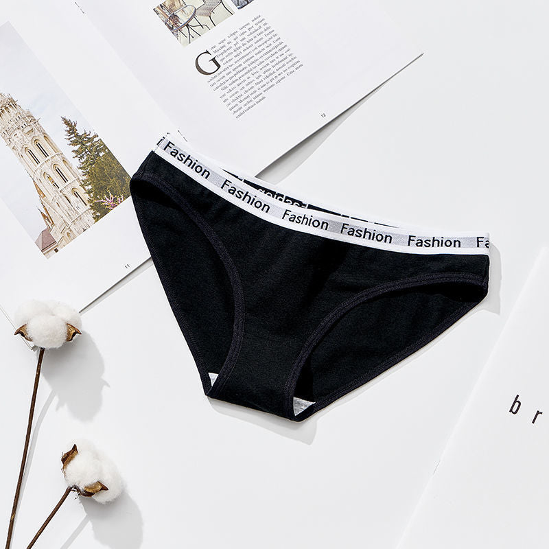 Comfortable Low Waist Underwear Women's Pure Cotton Fashion Letters